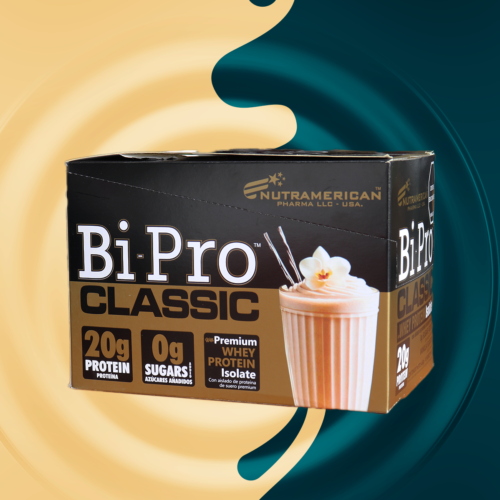Caja de sachets de proteína Bipro x 18